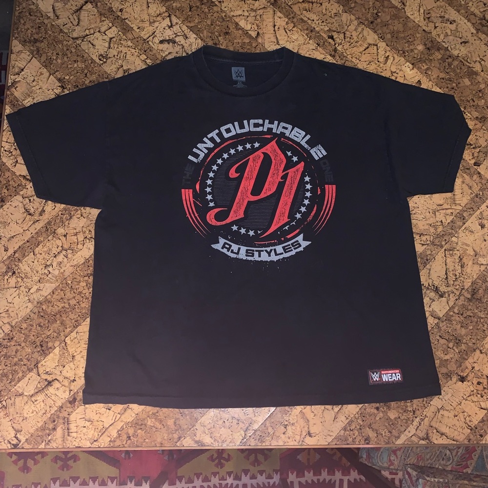 AJ Styles Vintage WWE T Shirt - ‘Untouchable’